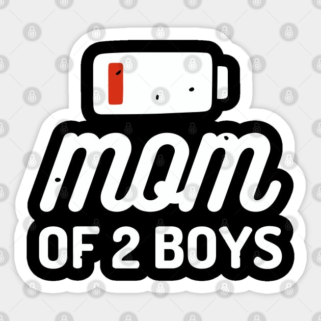 Mom Of Two Boys Sticker by alyssacutter937@gmail.com